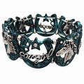 Cowgirl Horse Star Horseshoe Western Stretch Bracelet