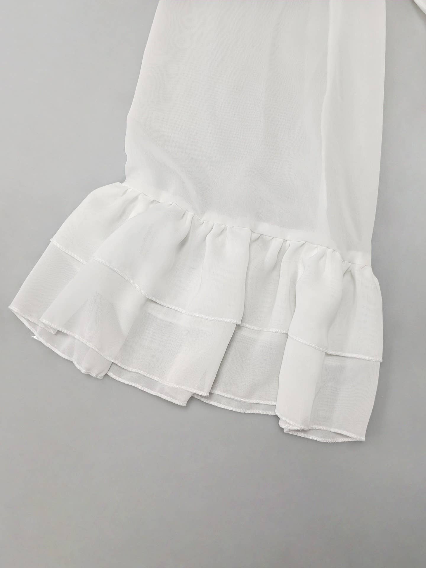 Sexy Halter Neck Sheer Ruffle Blouse