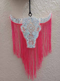Silver and Hot Pink Bull Freshie