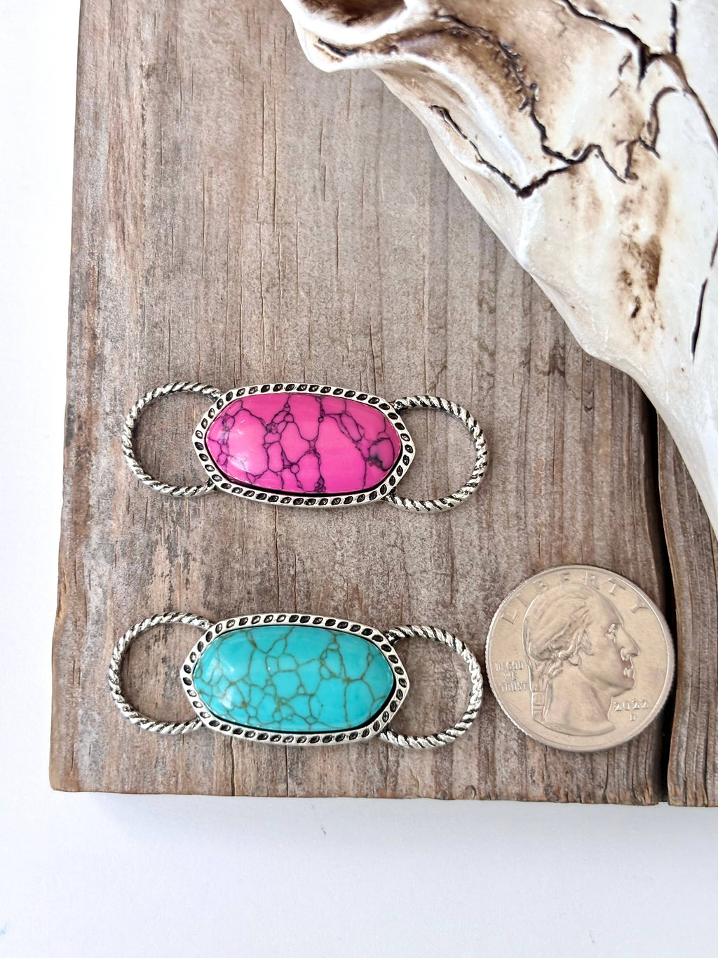 Western Style Turquoise Stone Scarf Holder Buckle