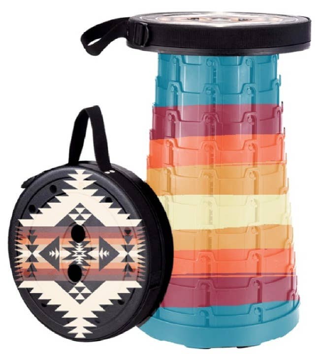 Portable Folding Stool-Southwestern Pattern
