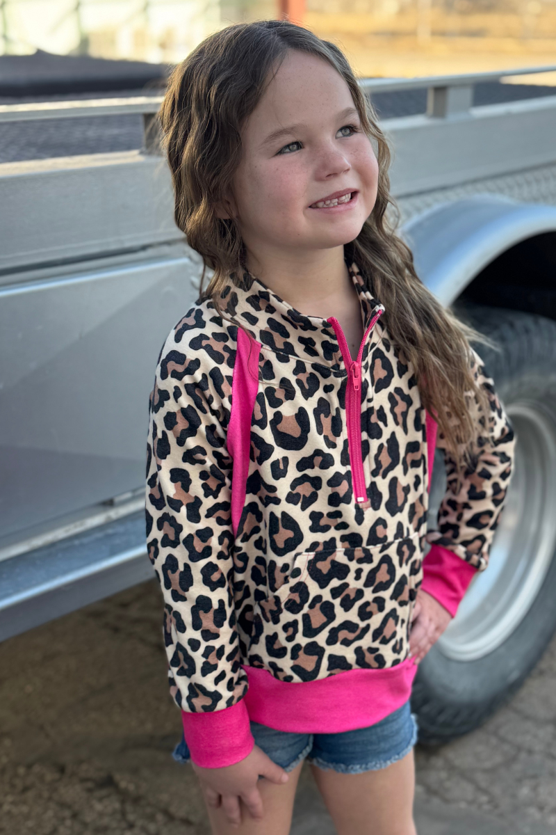 Mini Hotshot Cowgirl Pullover - PINK