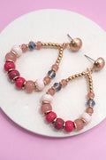 TEARDROP BEADED EARRINGS