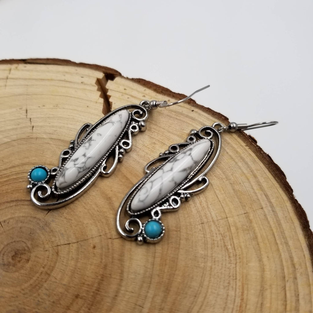 Retro Medieval Turquoise Earrings