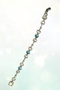 WESTERN TQ GEM SNAFFLE BIT LINK BRACELET