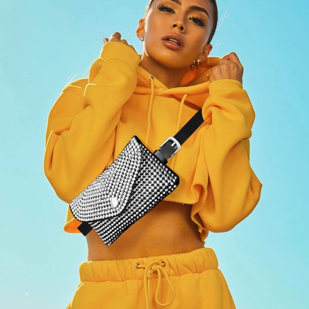 Bling Envelope Belt Bag / Crossbody Bag
