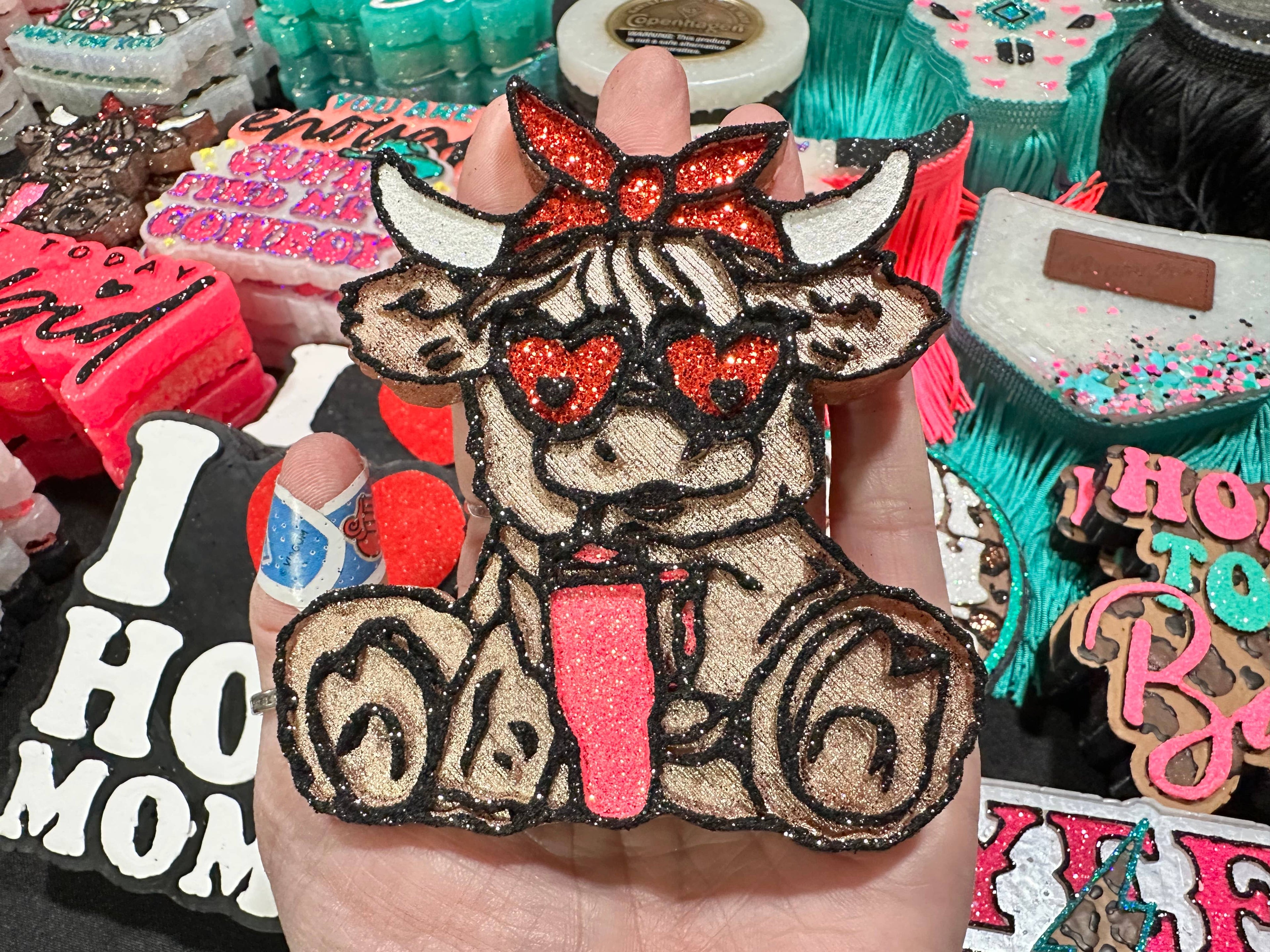 Boujee Highland Cow Car Freshie