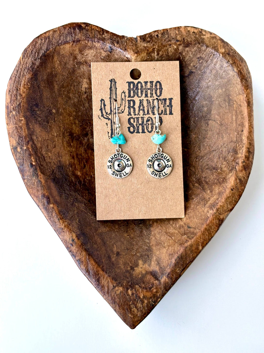 Western Style Turquoise Stone Dangle Earrings