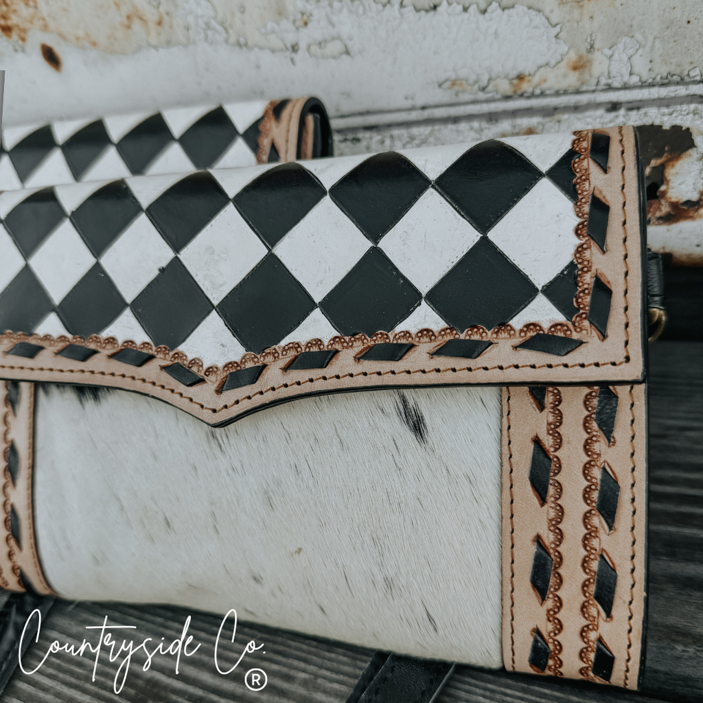 Hattie Cowhide Wallet, Wristlet, Purse
