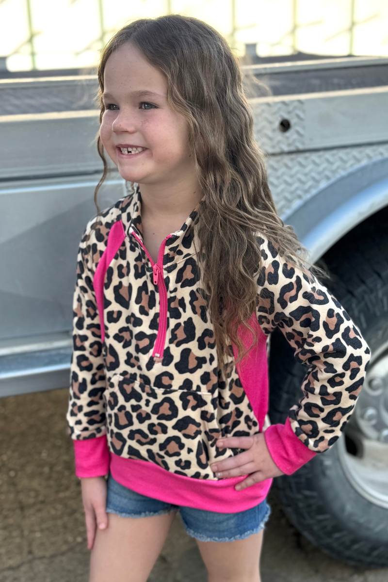 Mini Hotshot Cowgirl Pullover - PINK