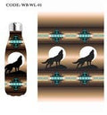 Stainless Steel Water Bottle 500ml - Wolf Design