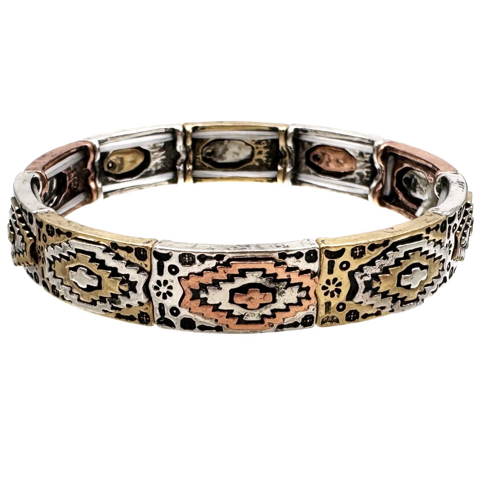 Aztec Ganado Print Stretch Bracelet