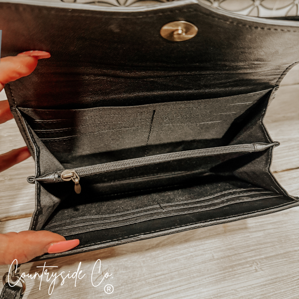 Hattie Cowhide Wallet, Wristlet, Purse