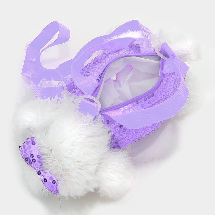 Furry Puppy Dog Doll Crossbody Bag