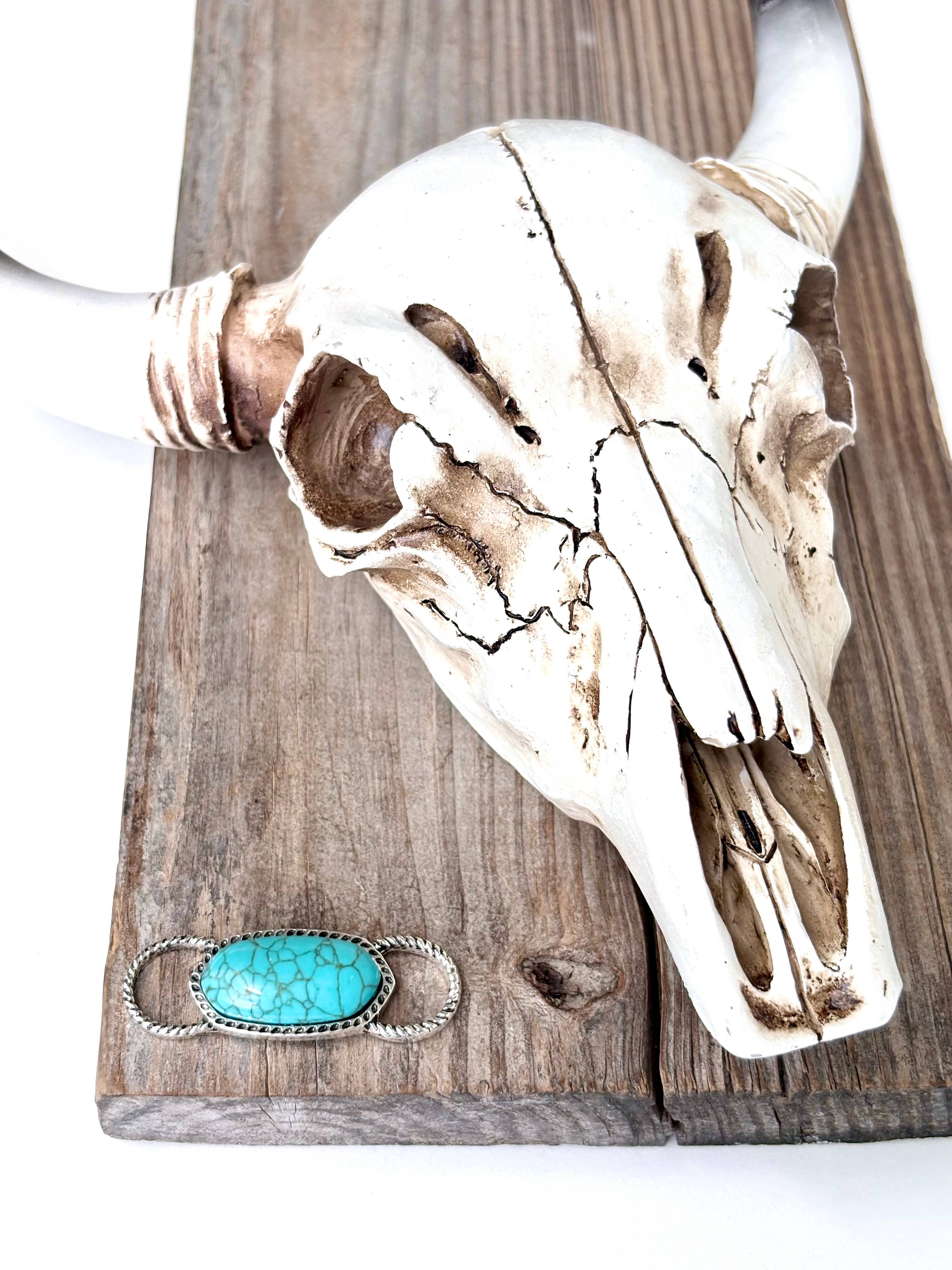 Western Style Turquoise Stone Scarf Holder Buckle