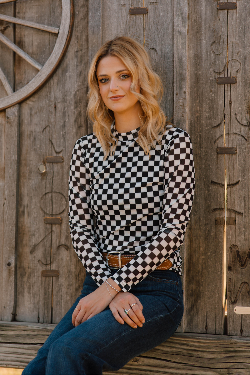 Round The Track Mesh Top