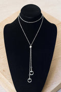 WESTERN SNAFFLE BIT TIPPED BOLO STYLE NECKLACE