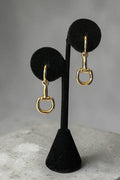 WESTERN SNAFFLE BIT DANGLE SMALL HOOP EARRING