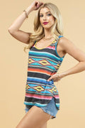 MARLEY SERAPE PRINT SCOOP NECK TOP