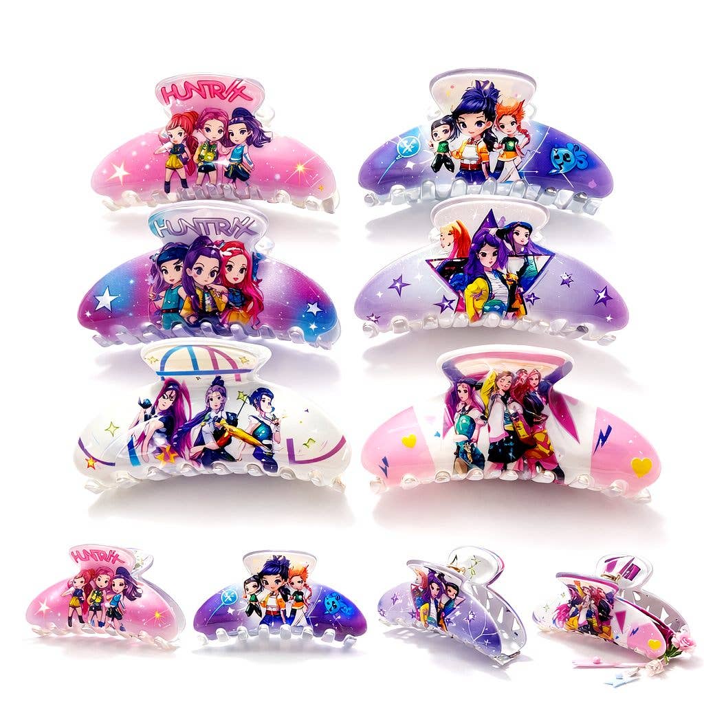 Kpop Girls Toons Hair Claw Clip