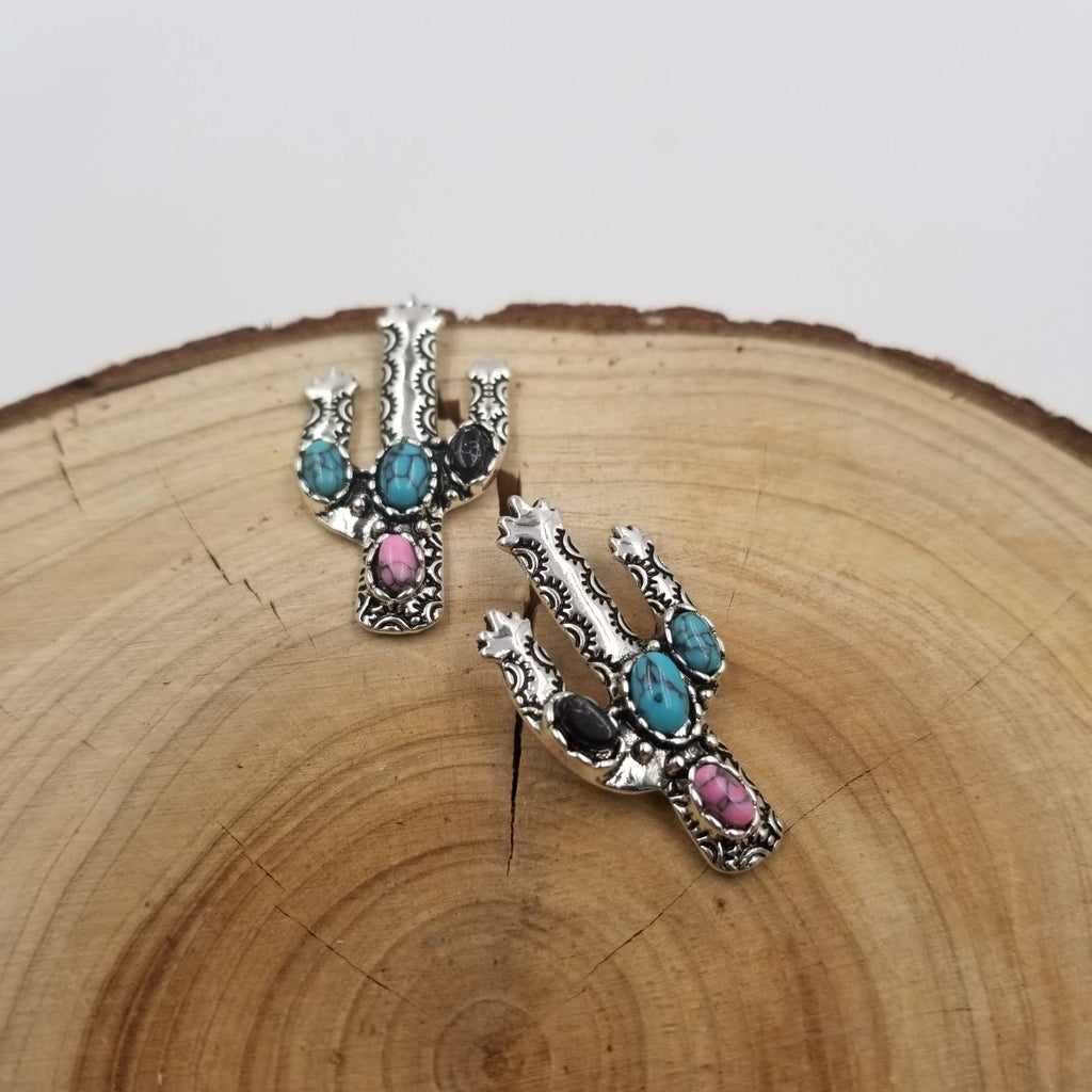 Turquoise Cactus Earrings