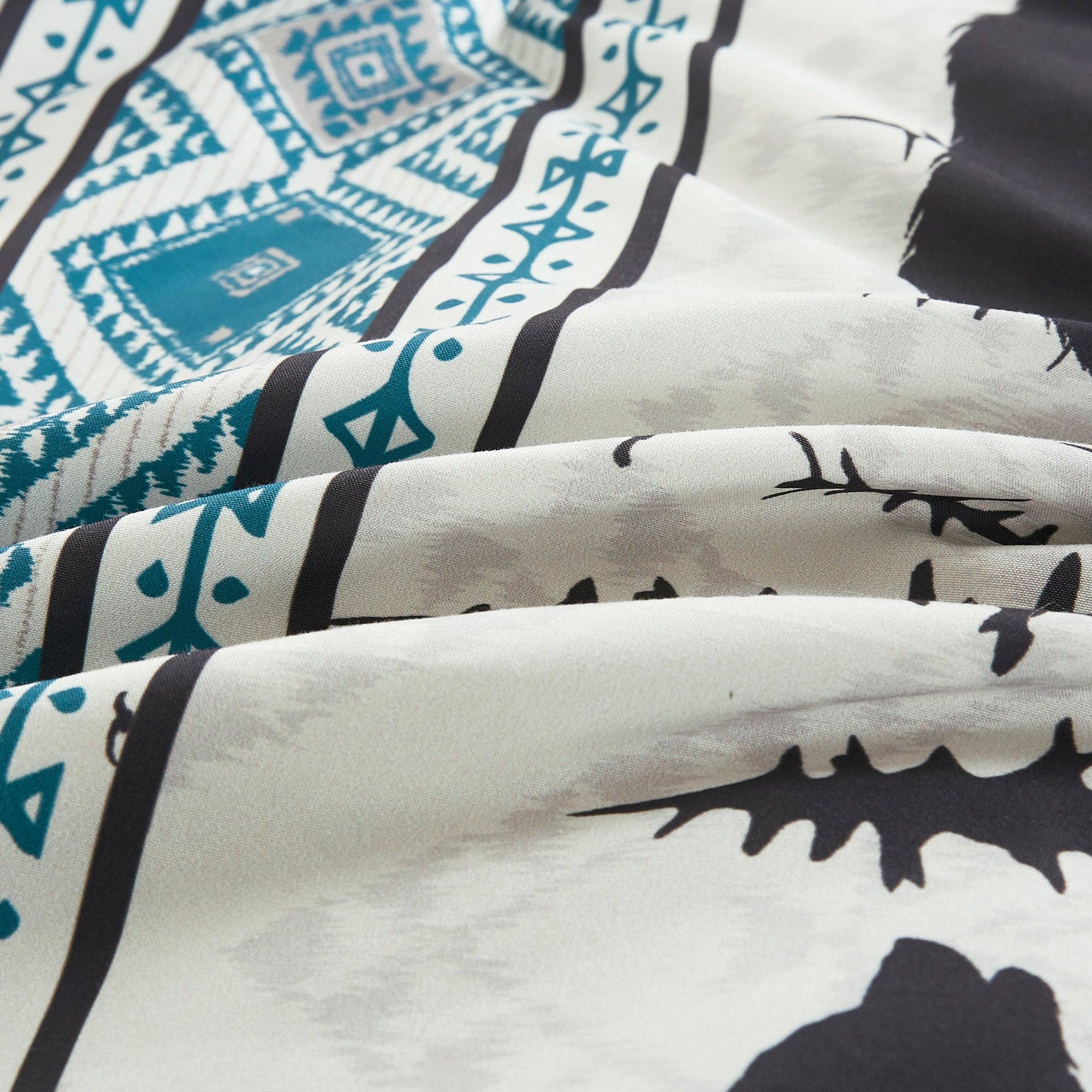 Big Bear Southwest Turquoise Aztec Comforter - 6 Piece Set