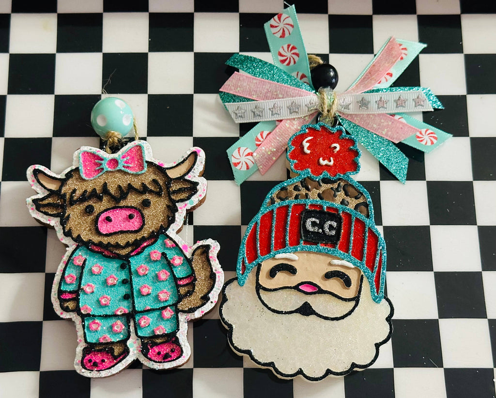 Highland Cow in Pj’s Car Freshie 