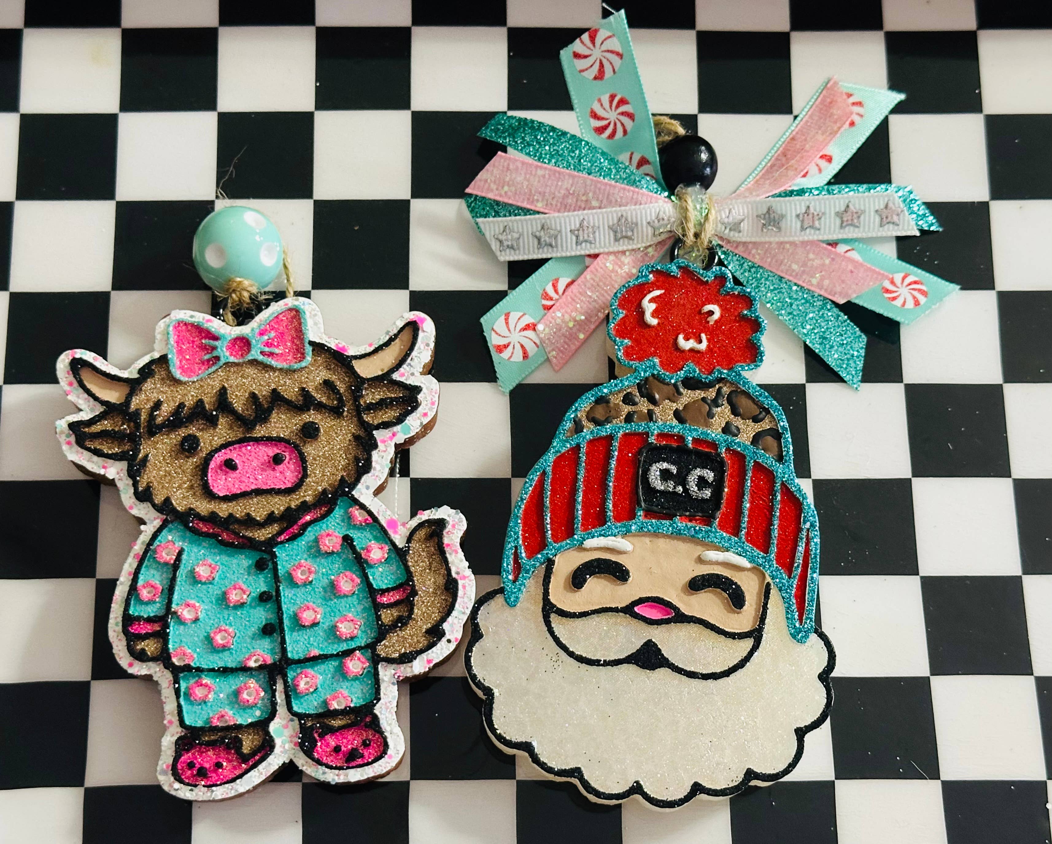 Highland Cow in Pj’s Car Freshie 