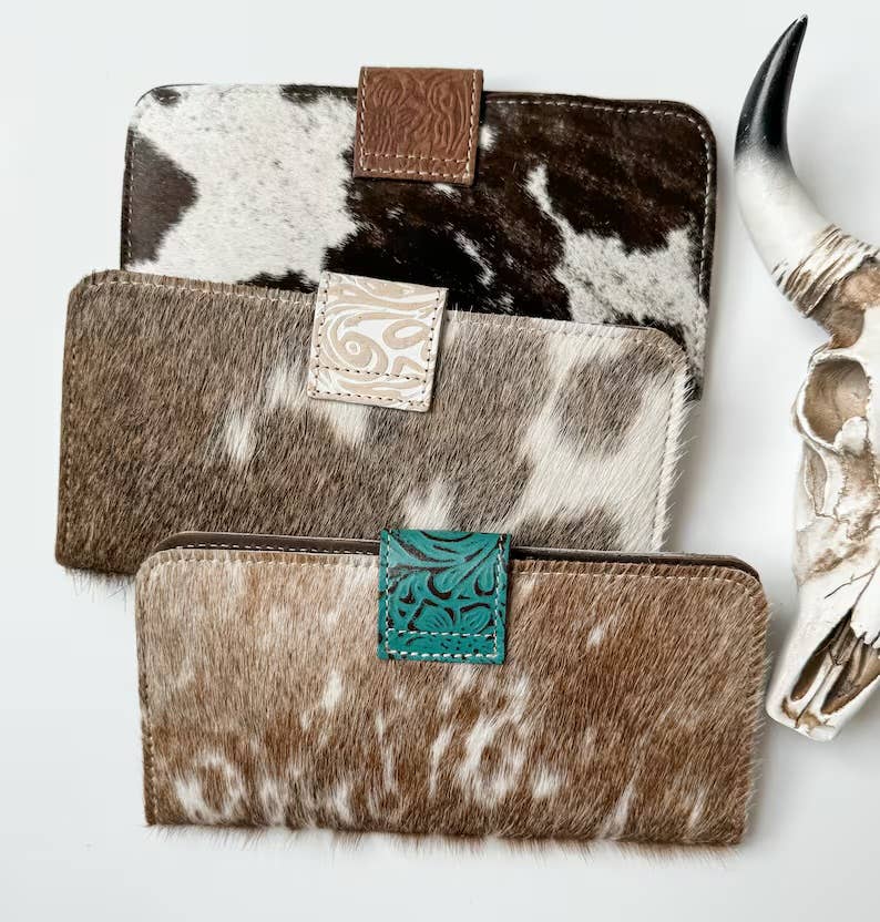Western Floral Leather Tooled Wallet