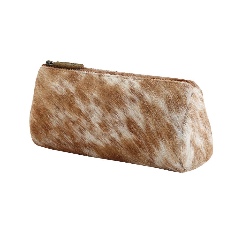 Sandy Leather & Hairon Multi Pouch – Cowhide Southwestern Zipper Carryall