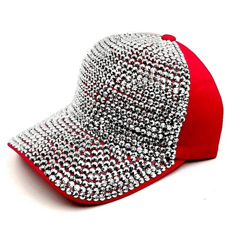 Front Embellished Bling Rhinestone Baseball Cap