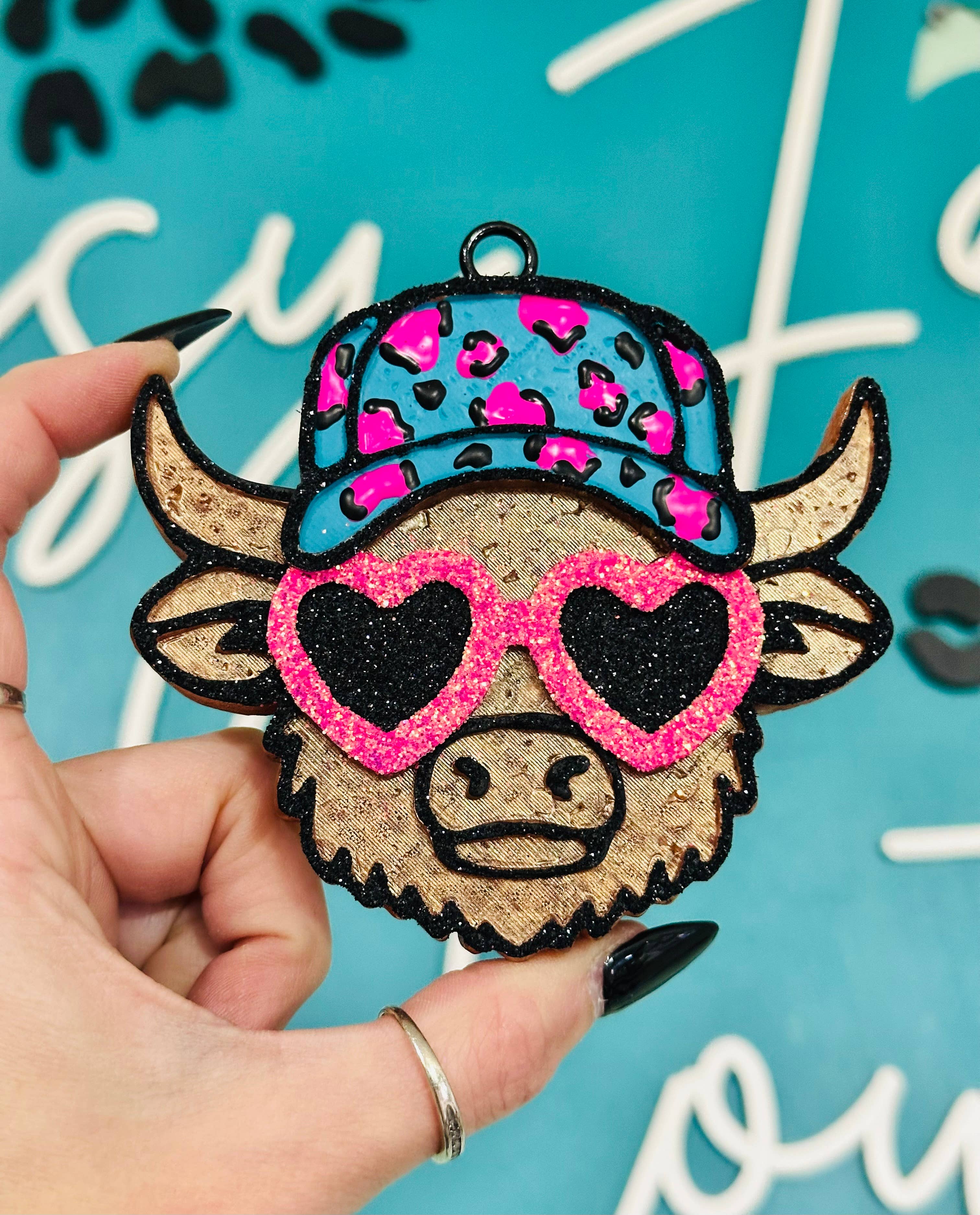 Country Highland Cow Car Freshie