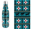 Stainless Steel Water Bottle 500ml - Horse Turquoise Design