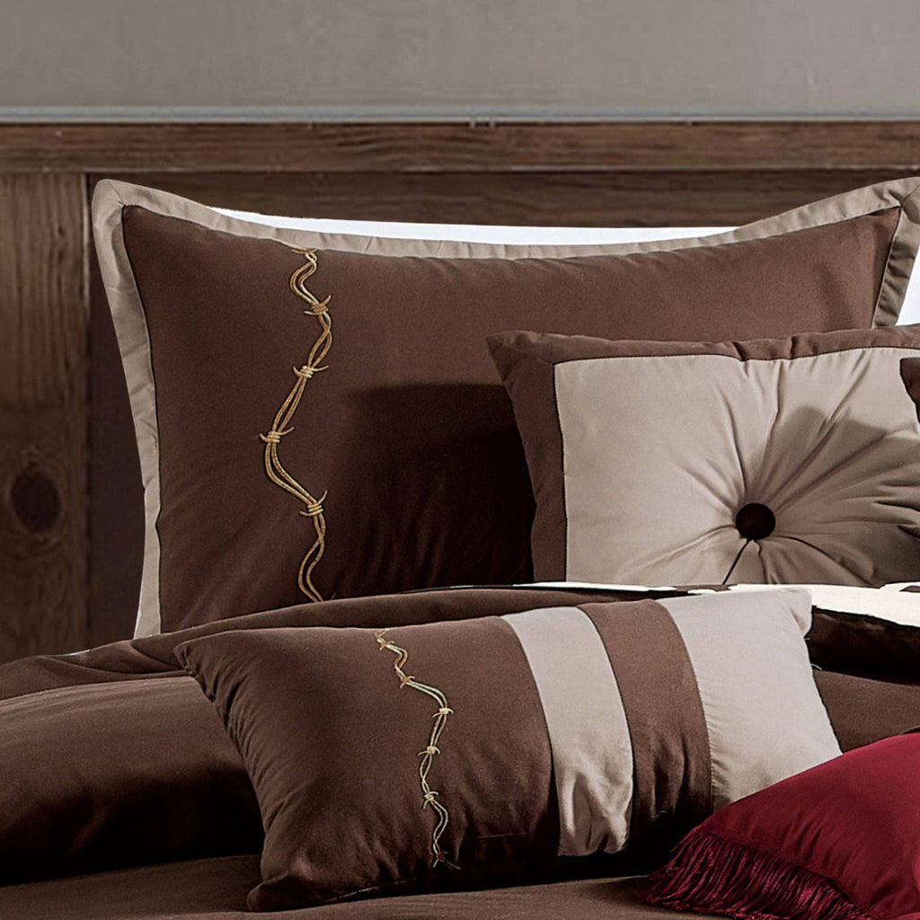 Reversible Rustic Cowhide - 7 Comforter Set