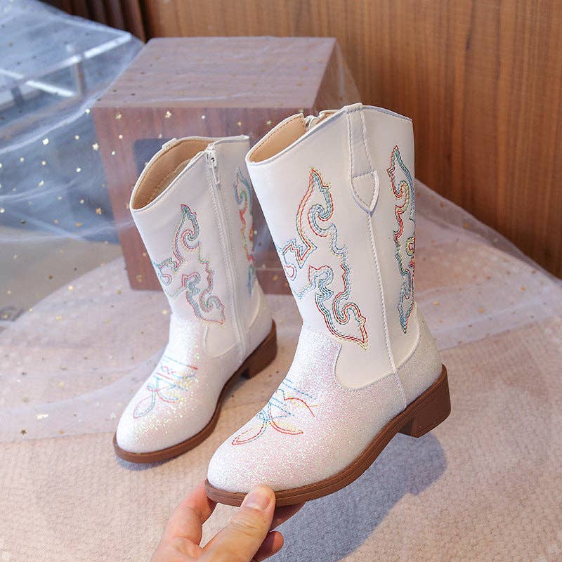 Fall Glitter Sparkling Western Girl Boots