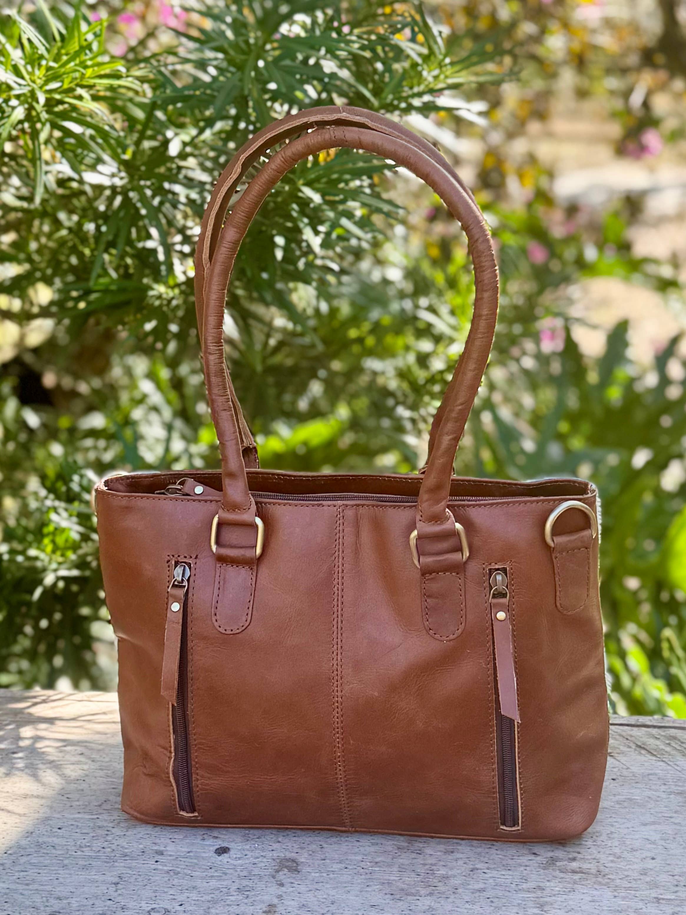 Cowhide Tooled Leather Crossbody Shoulder Bag Western 
