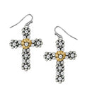 FLOWER CROSS EARRING