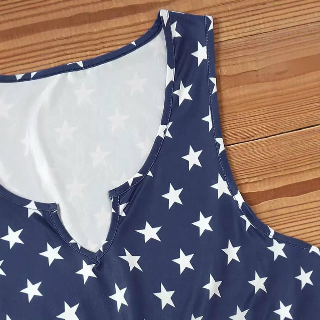 American flag print sundress independence Day dress