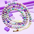 Purple & Blue Ombré Pearl Beaded Charger