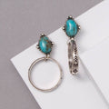 Western Aztec Print Half Hoop Earrings