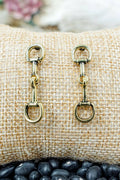 Bridle Line Goldtone Earrings