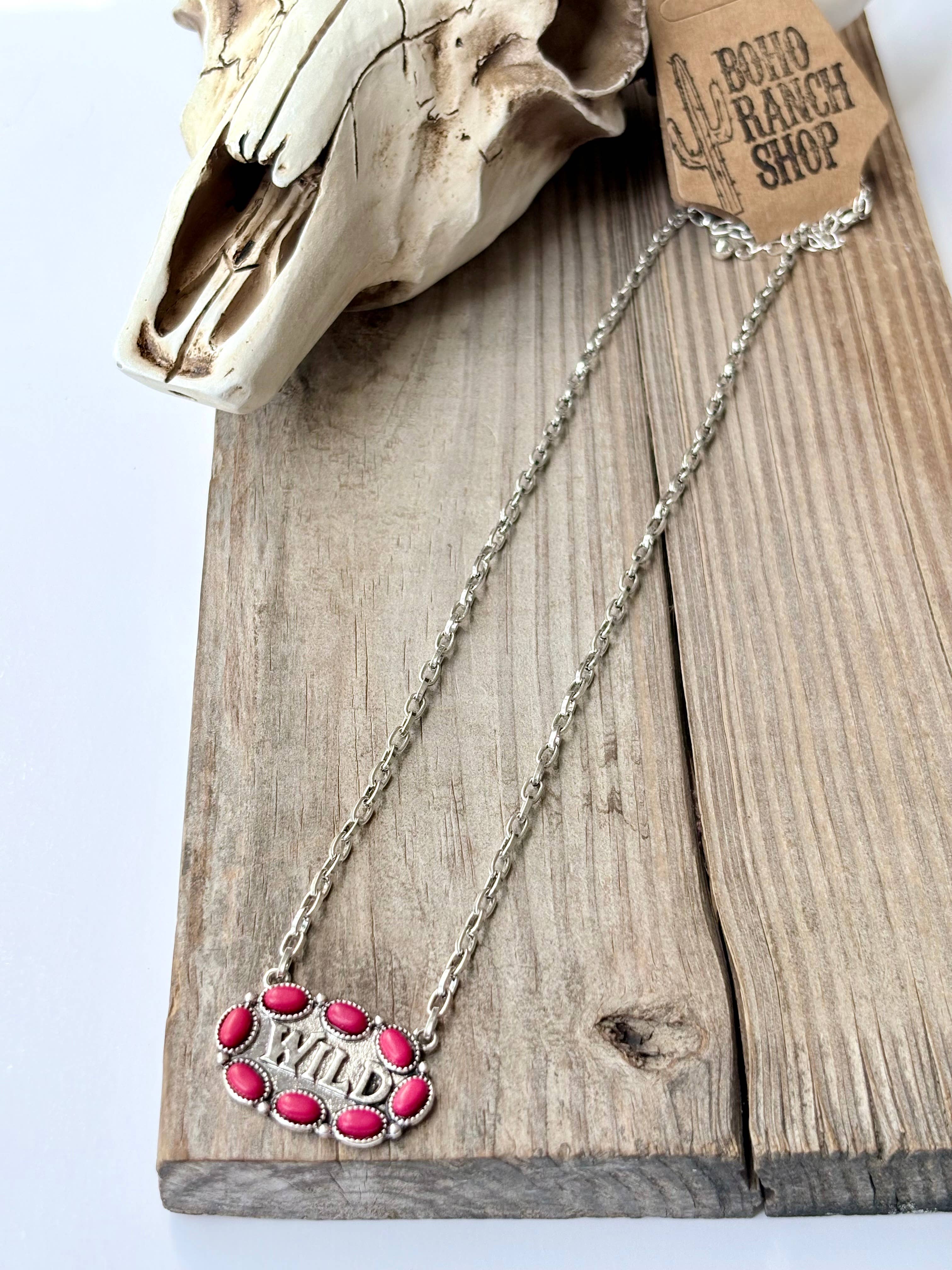 Western WILD Stone Pendant Necklace