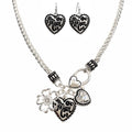 Mom Heart Flower Angelic Necklace Set