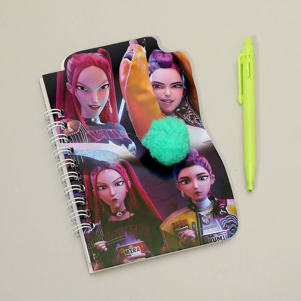 12 SET OF 2 - Kpop Demon Hunters HUNTRIX Pom Notebook Pen Set
