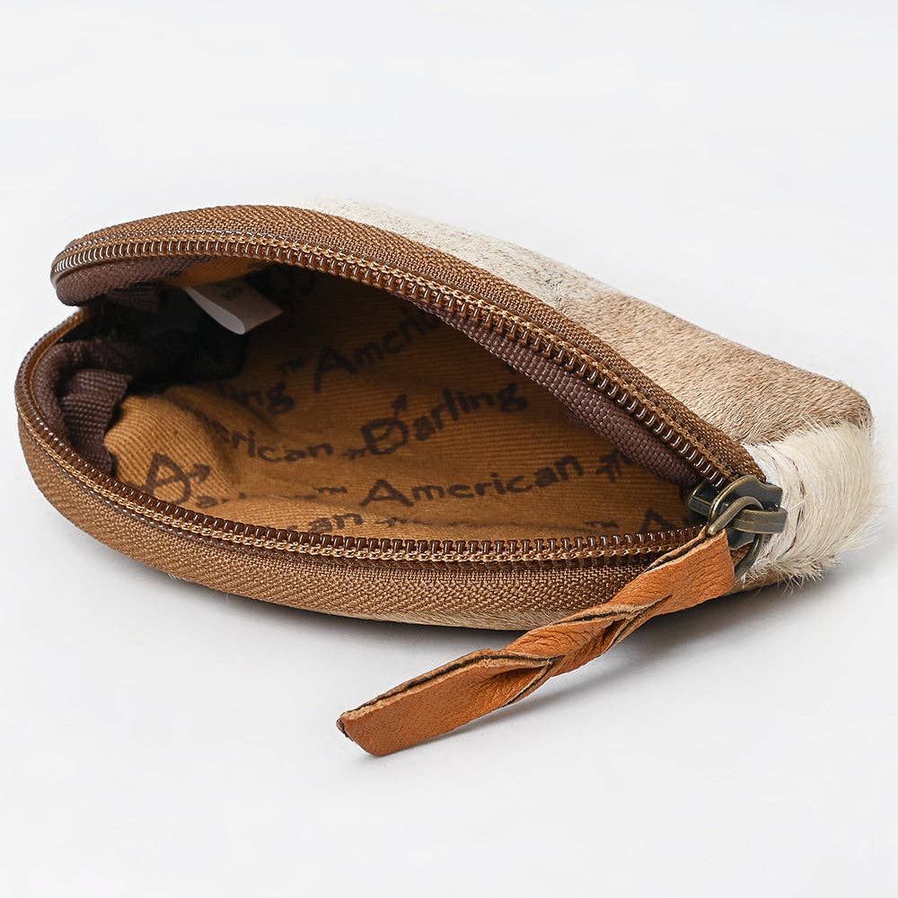 Coin Purse Hair On Genuine Western Leather Women Bag