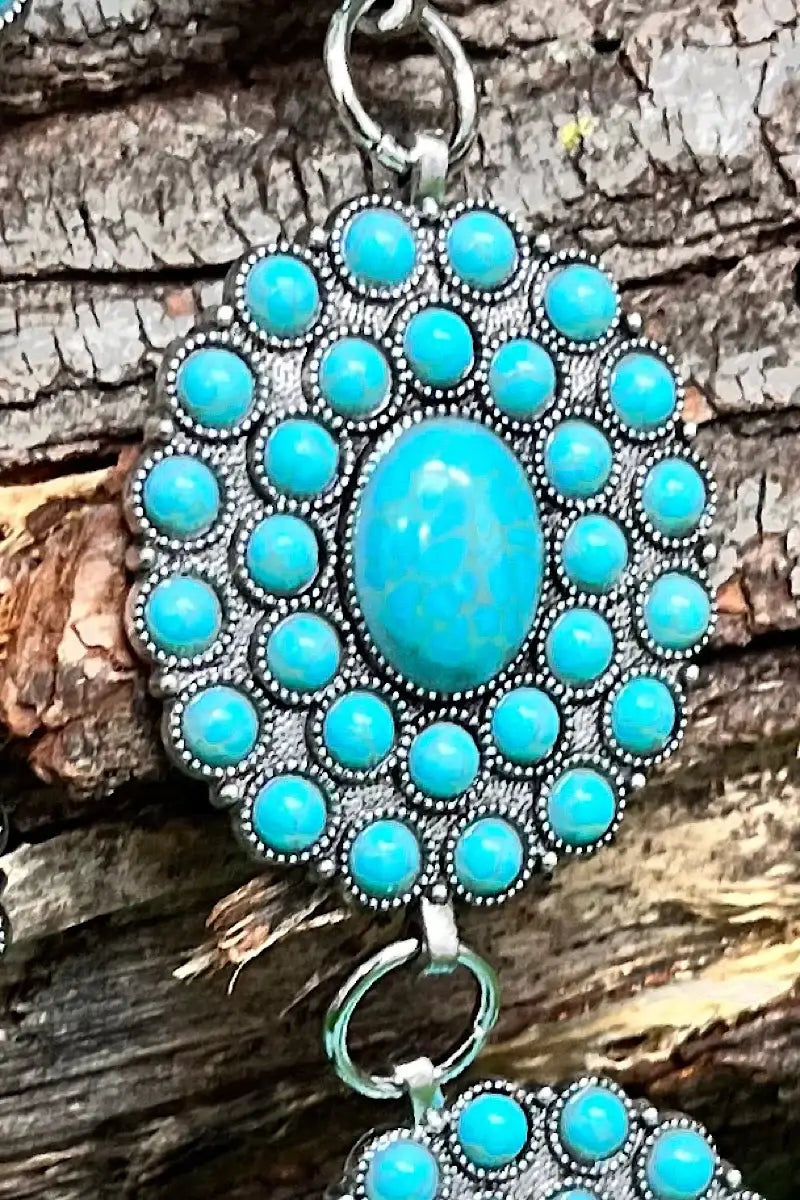 TURQUOISE CONCHO BELT.