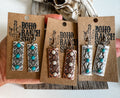 Western Bar Texture Earrings
