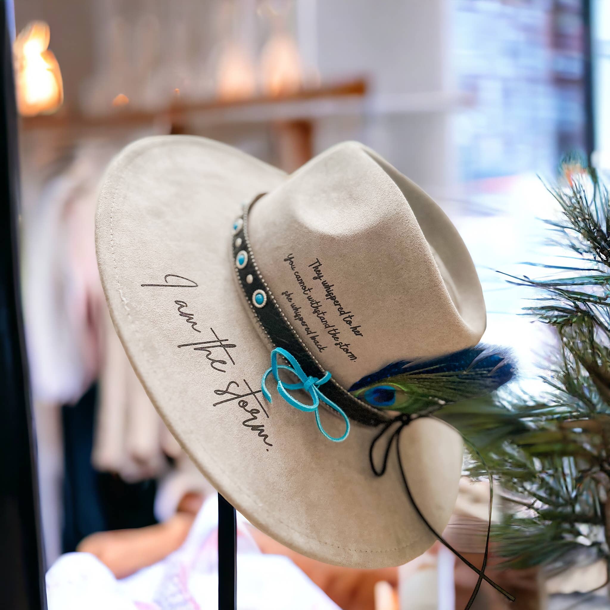 I am The Storm Burned Hat Western Hat Rancher Cowboy