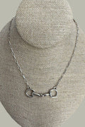Bridle Line Silvertone Necklace