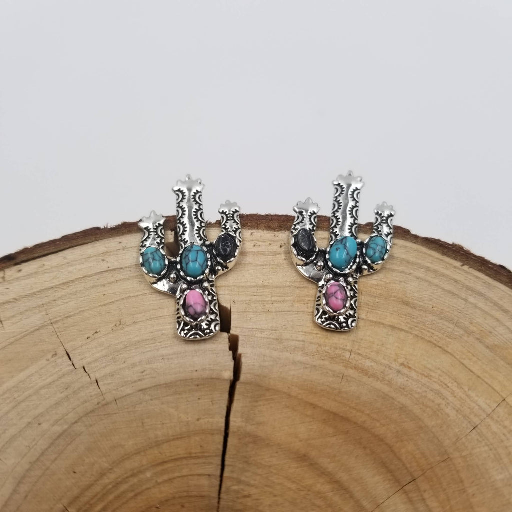 Turquoise Cactus Earrings